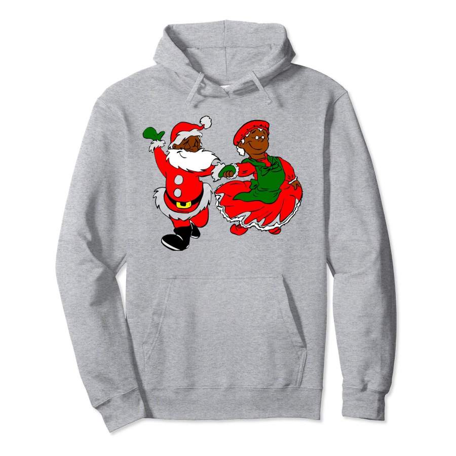 african black santa hoodie mrs claus christmas sweatshirt