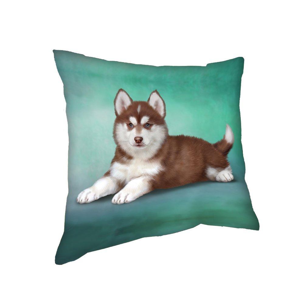 Siberian Husky Puppy Dog Throw Pillow