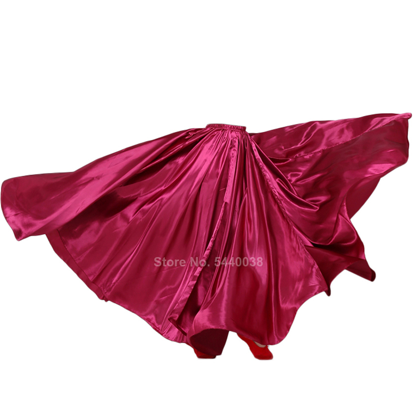 2022 Halloween Carnival Women Renaissance Medieval Skirt Solid Color Satin Silk Gothic Witch Gypsy Girls Belly Flamenco Skirts alx