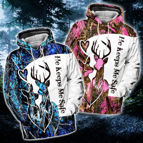Deer Kissing Couple Hoodie