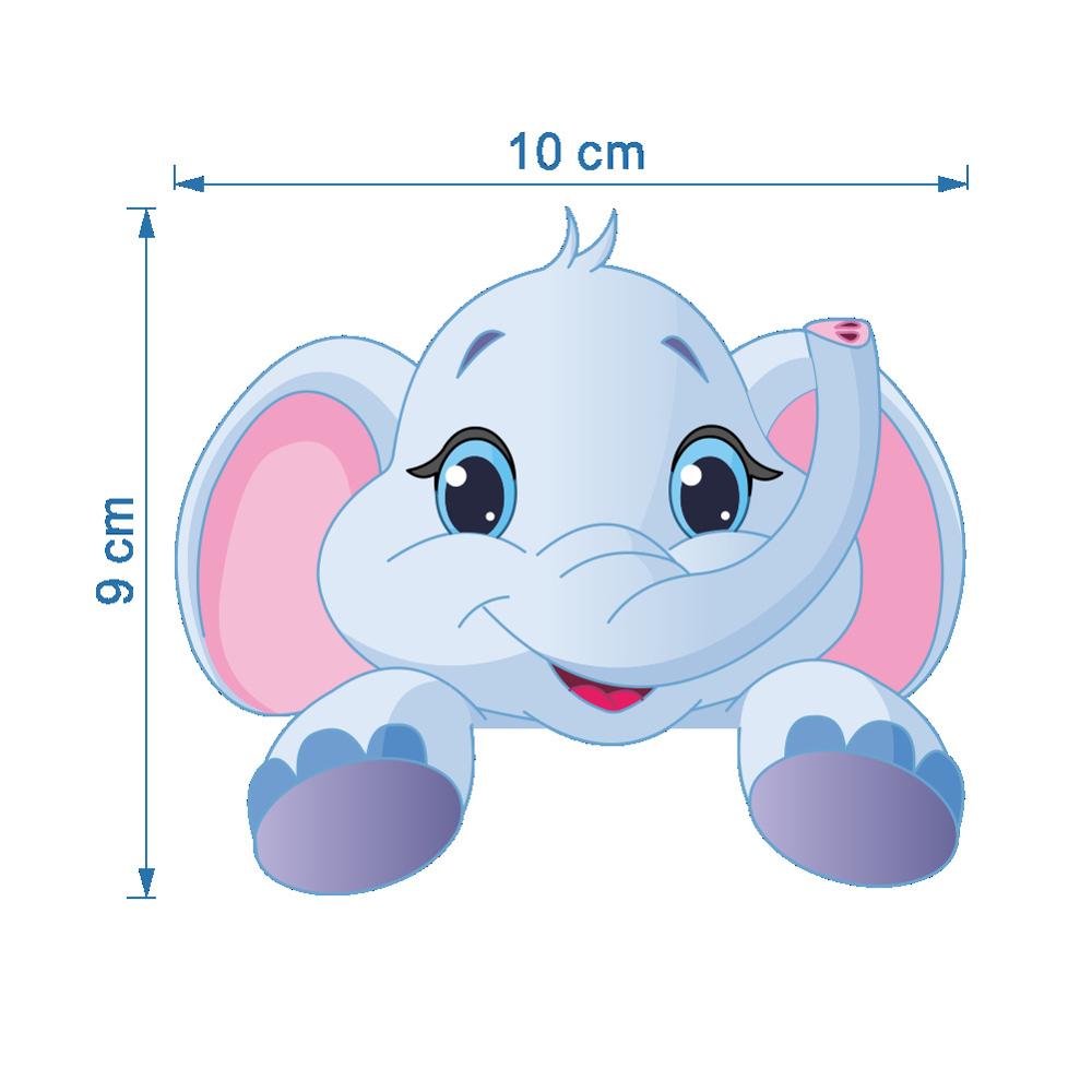 Switch Wall Sticker Remoable Cute Animals Blue Elephant Light For Kids Room Baby Nursery Home Decal Murla Decor Great01 alx