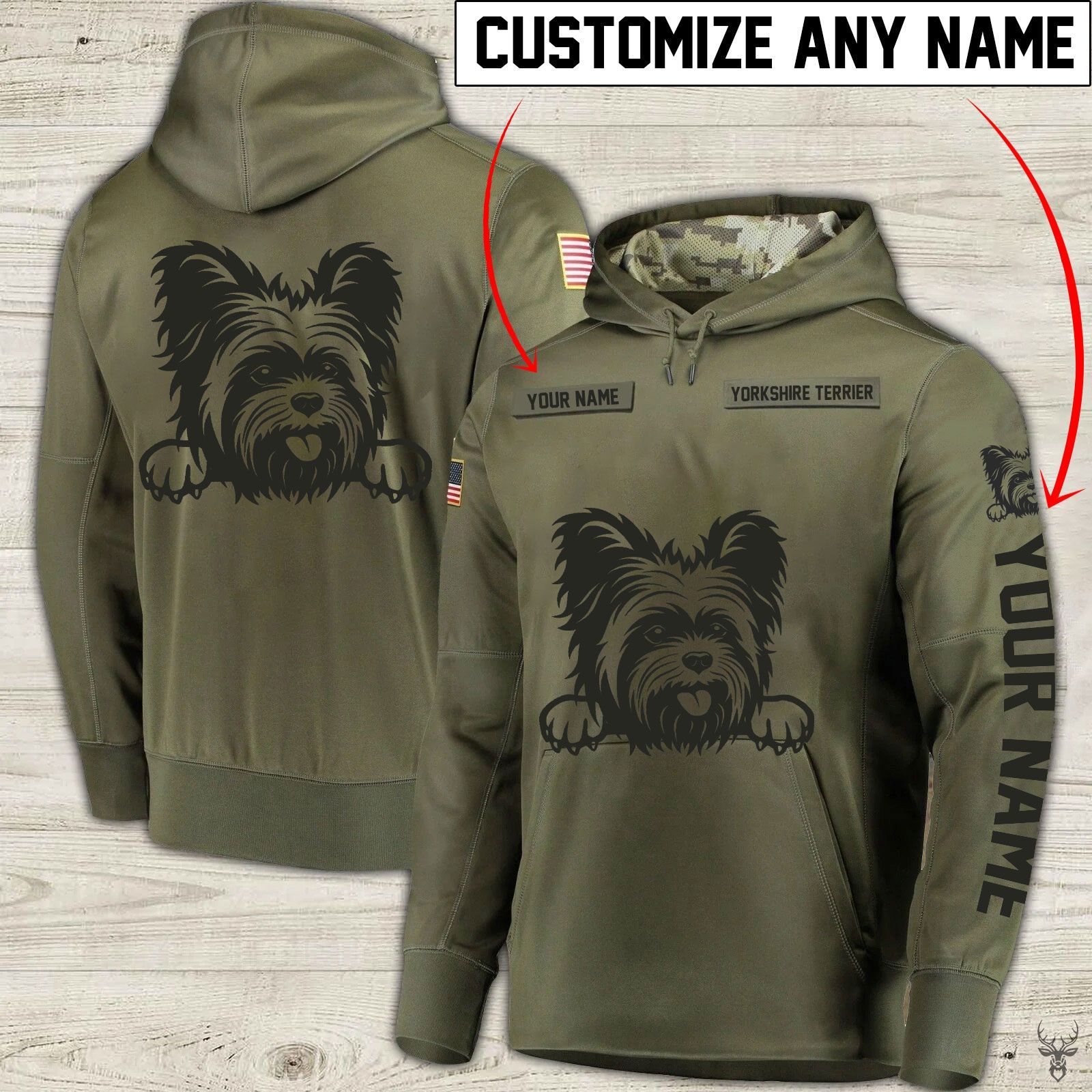 TJJ292009M92YH YORSHIRE CUSTOM NAME PULLOVER HOODIE QQ