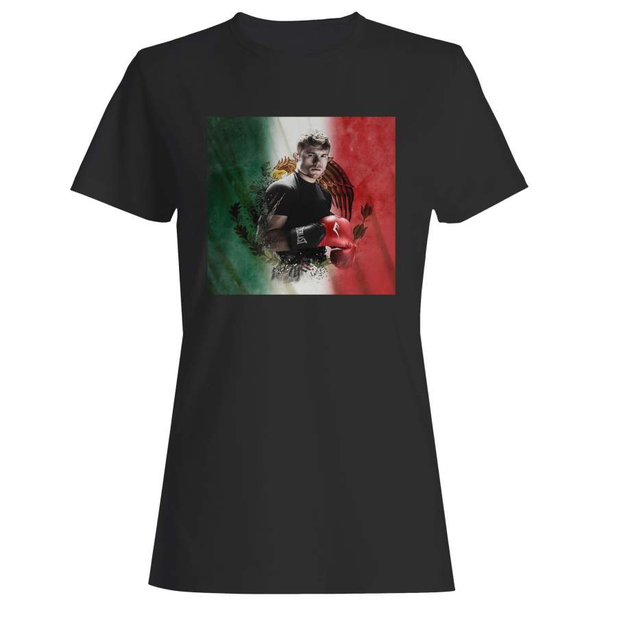 Canelo Alvarez With Flag Boxing Woman’s T-Shirt