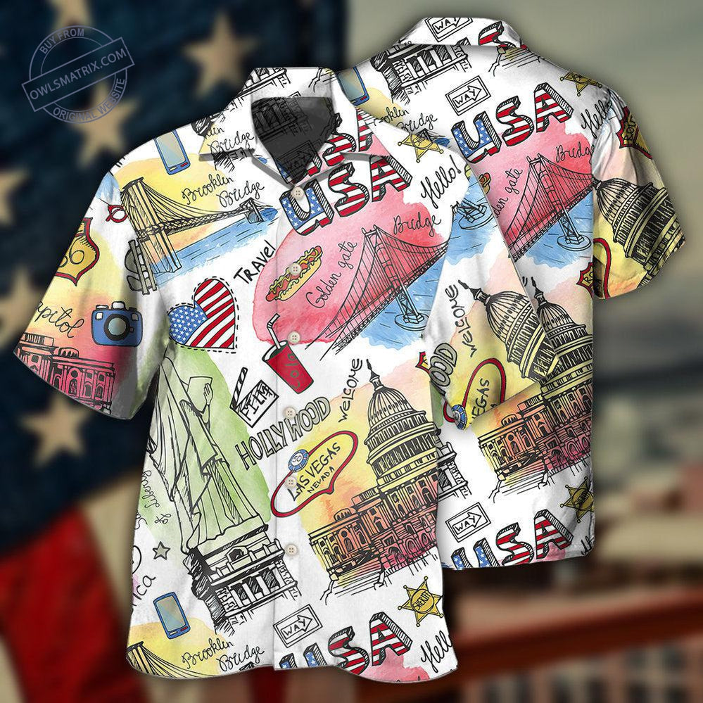 Usa Art Style Hawaii Shirt Ha82488