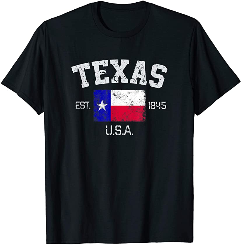 Vintage Texas Austin EST 1845 Souvenir Gift T-Shirt