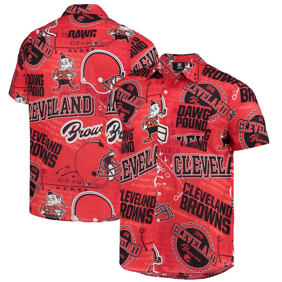 Cleveland Browns Orange Thematic Hawaii Shirt Ha33820