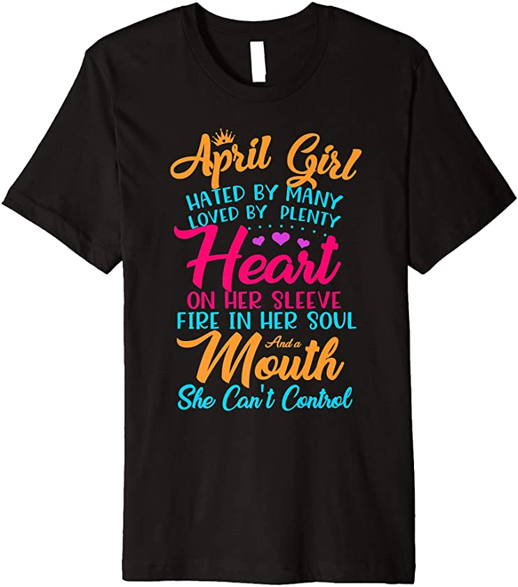 April Girl Hated by many Wink Eye Woman Face Leopard Premium T-Shirt