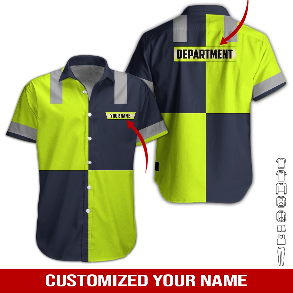 Workwear Style Custom Name Hawaii Shirt For Men Women Adult Ha151