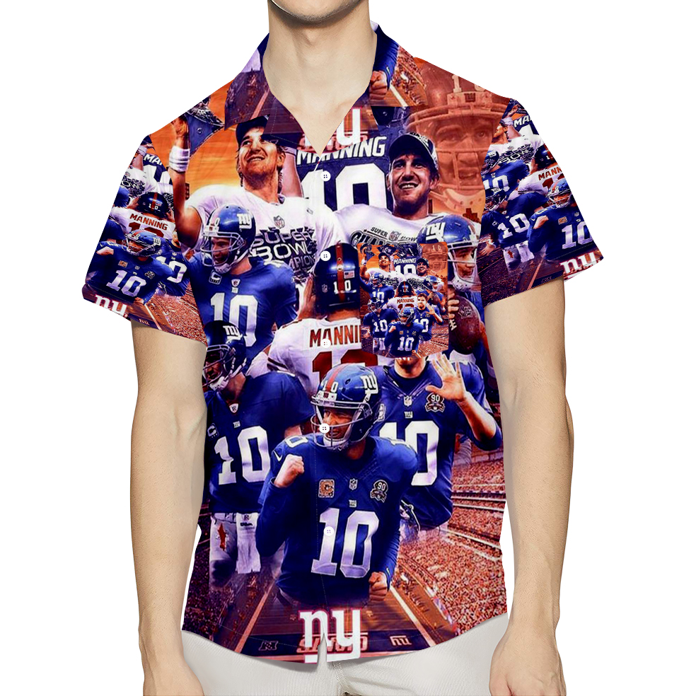 New York Giants Players2 3D All Over Print Summer Beach Hawaiian Shirt With Pocket