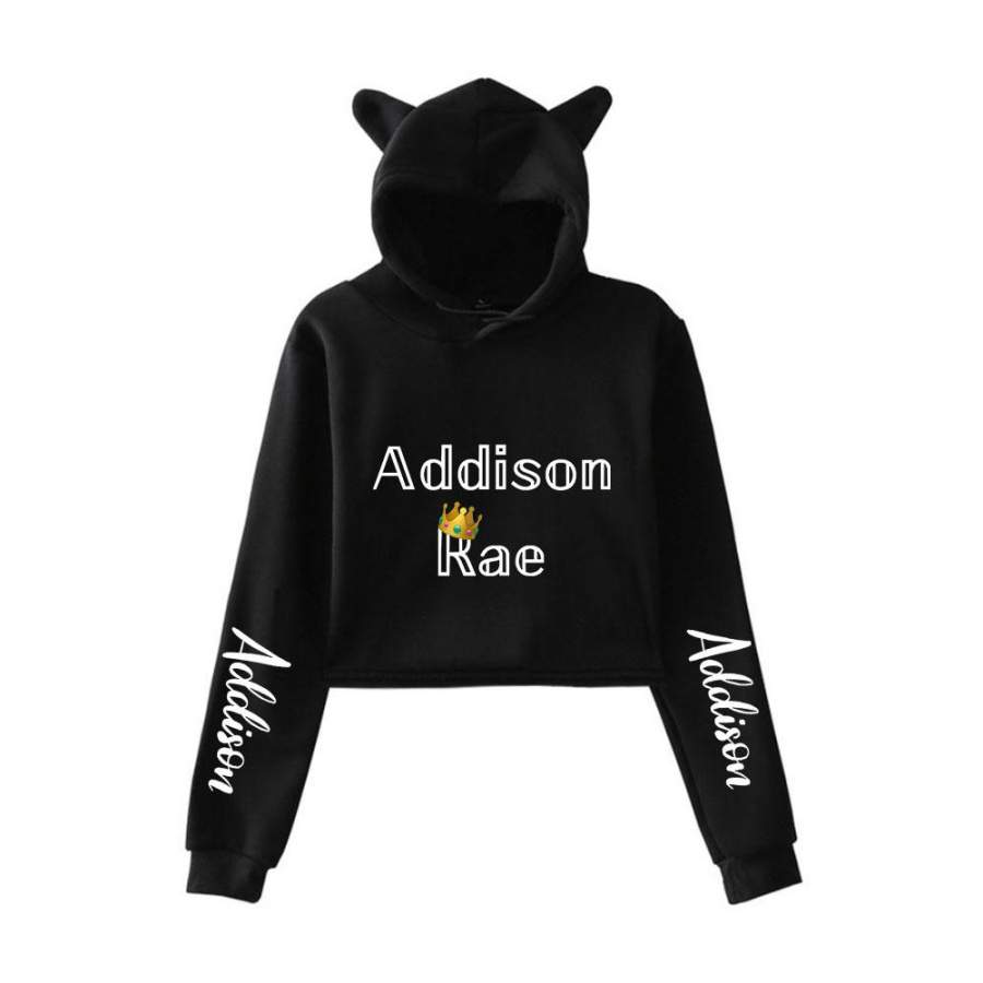 Tik Tok Trending Product Addison Rae Bunny Ear Hoodie for Girl Party Costume