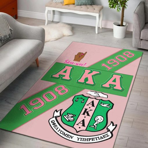 Alpha Kappa Alpha Sorority Blood In My Dna Rectangle Rug