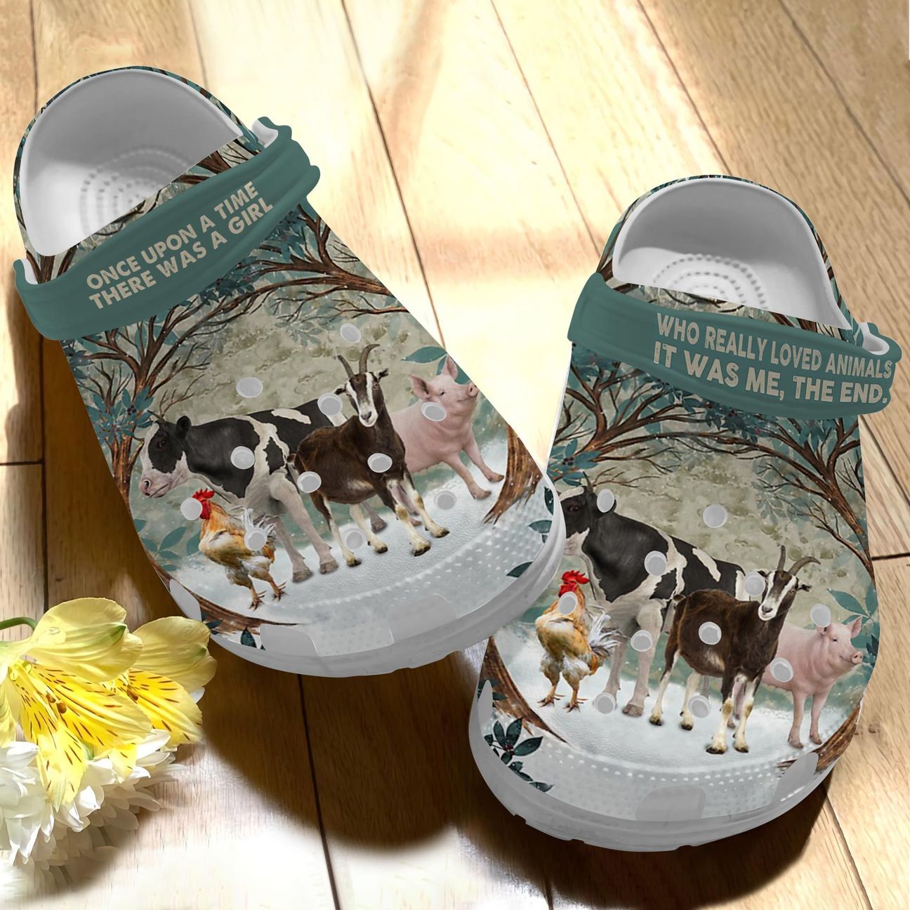 Farmer Personalize Clog, Custom Name, Text, Fashion Style For Women, Men, Kid, Print 3D Whitesole Love Animals