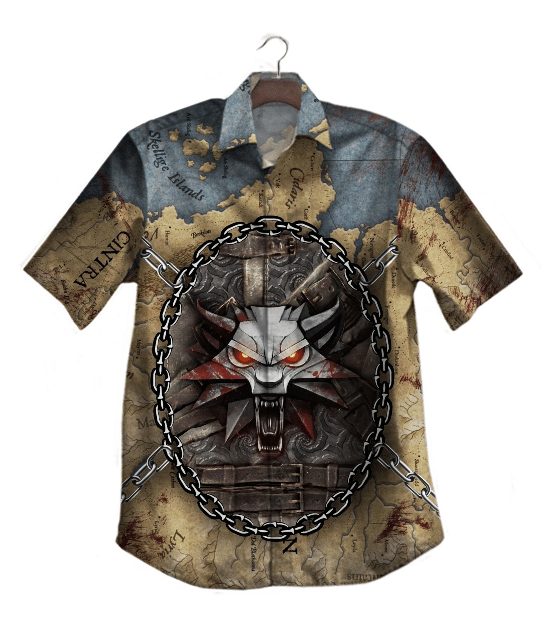 Waybackapparel The Witcher Hawaiian Shirts Aloha 3D Hawaiian Shirt