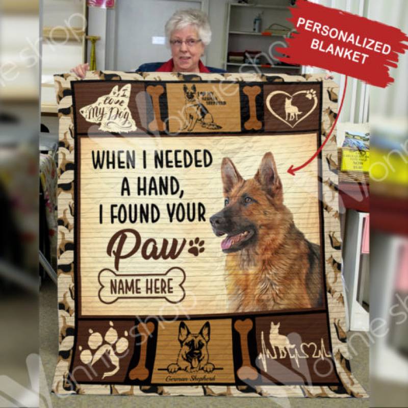 Personalized German Shepherd Dog Blanket OCT1802 95O34