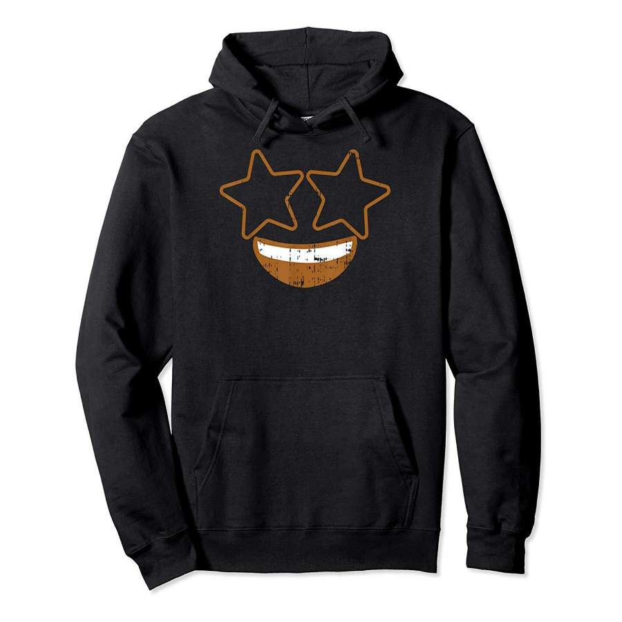 Yellow Star Eyes Starstruck Face Emojis Halloween Costume Hoodie Premium Tee