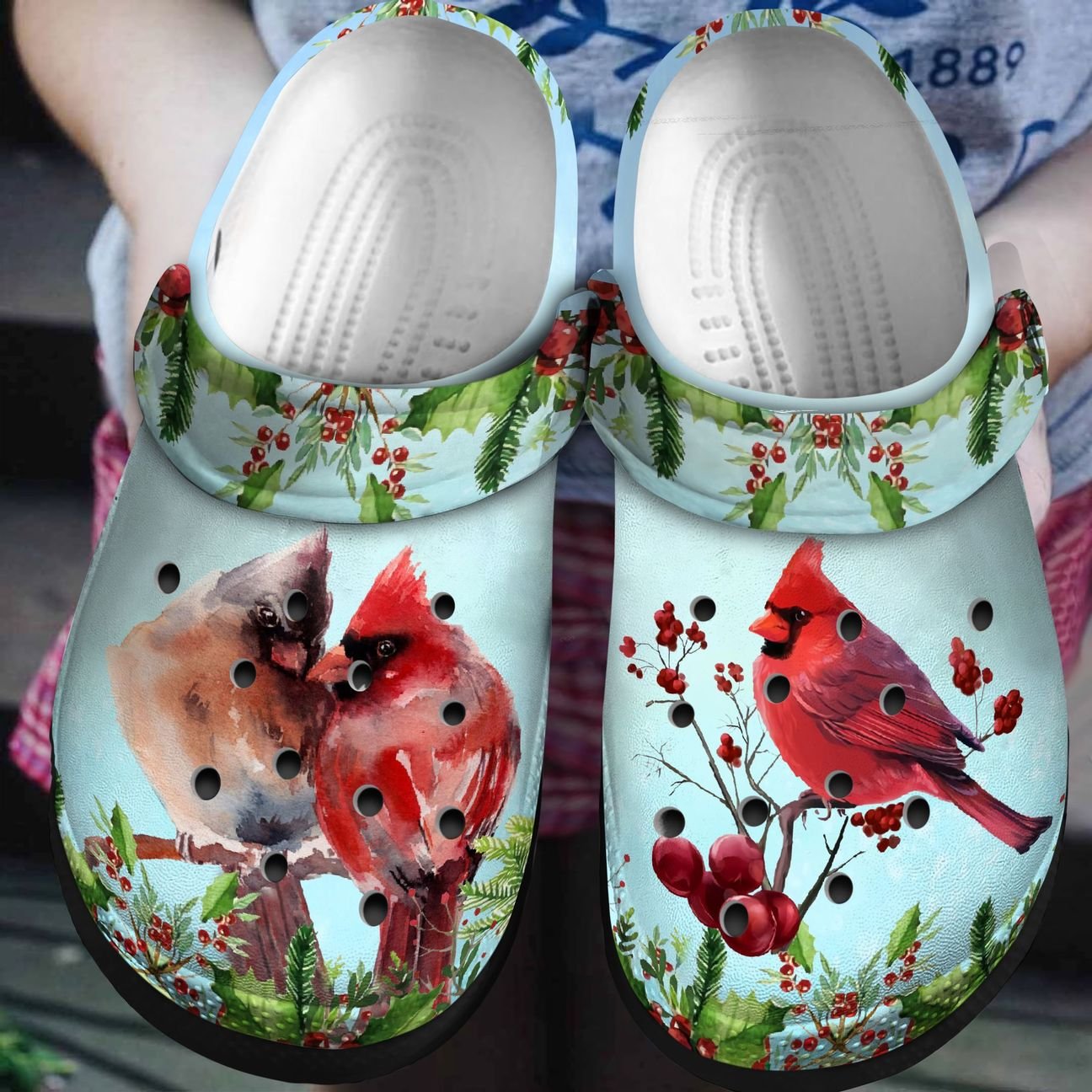 Cardinal Personalized Clog, Custom Name, Text, Color, Number Fashion Style For Women, Men, Kid, Print 3D Cardinal Couple