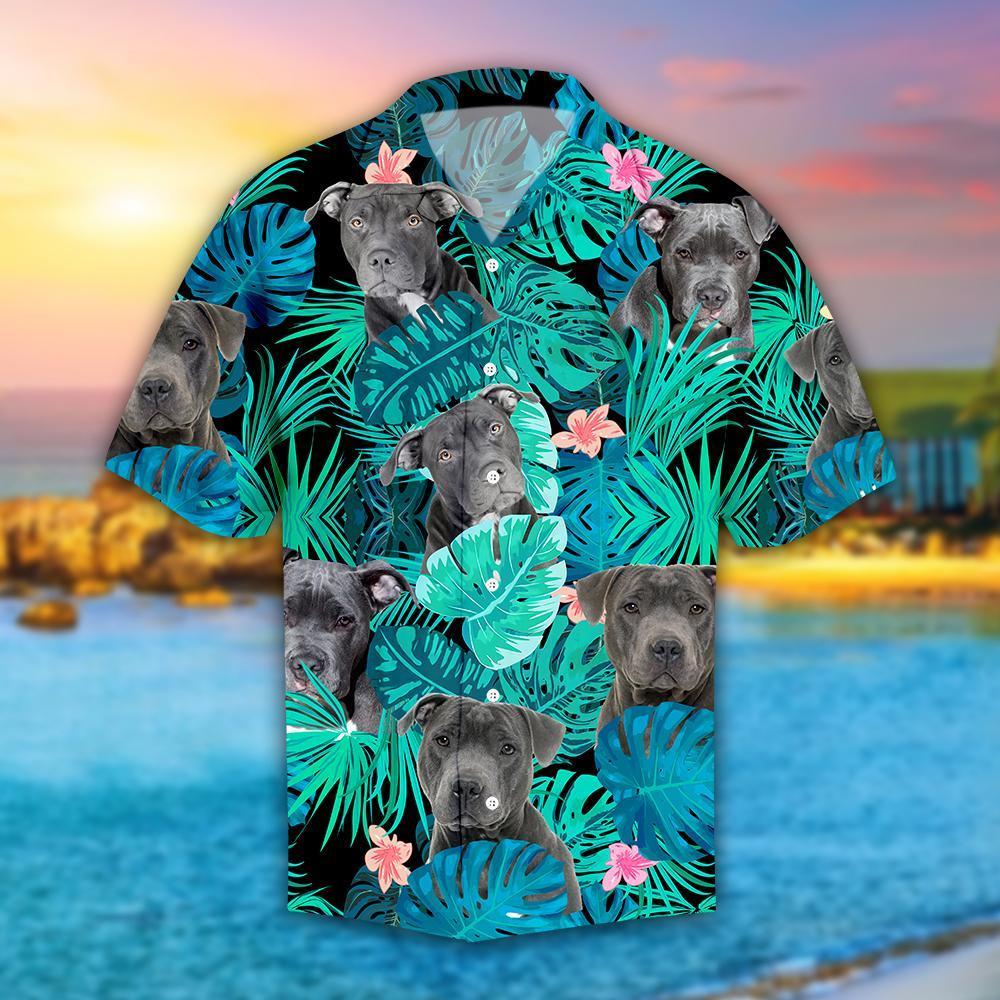 Pitbull Hibiscus Tropical Hawaii Shirt For Men Women Adult Ha99421