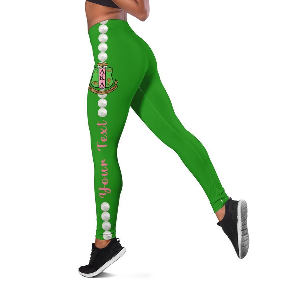 Africa Zone Leggings – Personalised Alpha Kappa Alpha Pearl Leggings – Cato Style J8