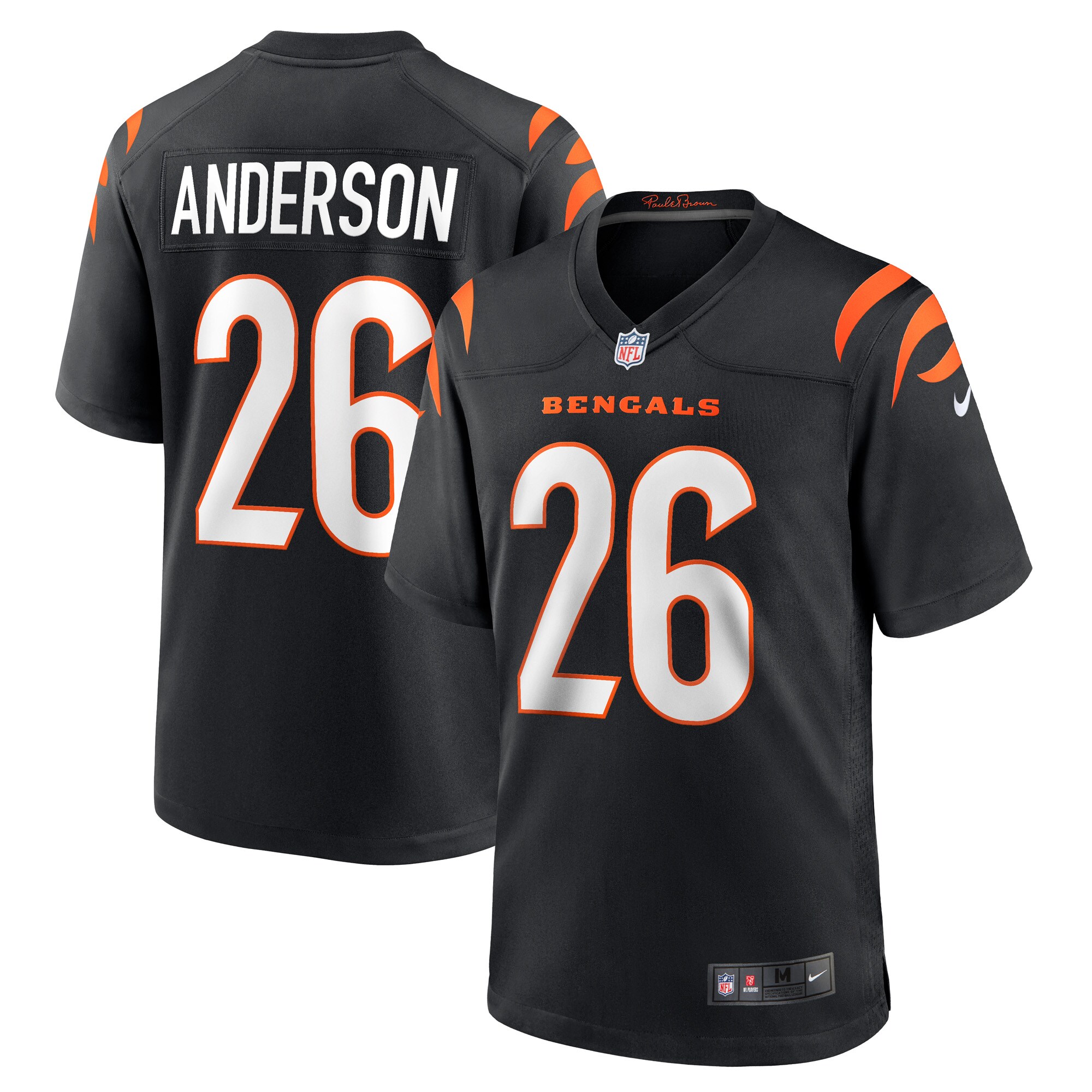 Tycen Anderson Cincinnati Bengals Game Player Jersey – Black