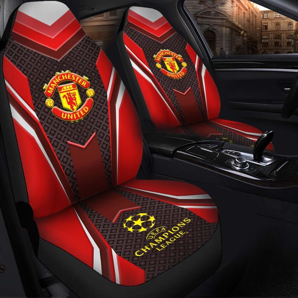 Manchester United Lph-Ql Car Seat Cover (Set Of 2) Ver 1 (Red)