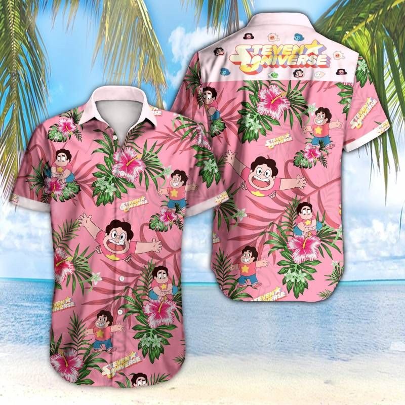 Steven Universe Hawaii Graphic Print Short Sleeve Hawaii Casual Shirt Ha78440