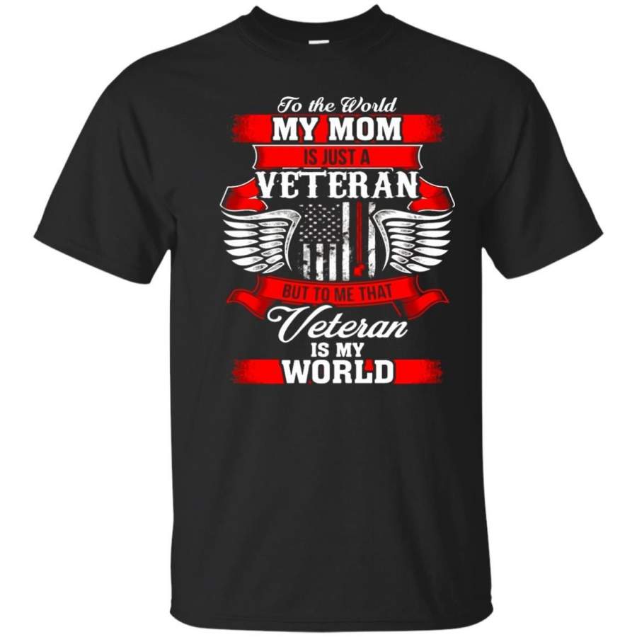 AGR BeeTee My Veteran Mom Is My World T-Shirt