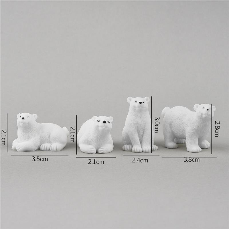 Ocean Cute Walrus Polar Bear Swan Penguin Fairy Garden Miniature Ornament Home Decor Resin Casting Mold Fillers Christmas Gift alx