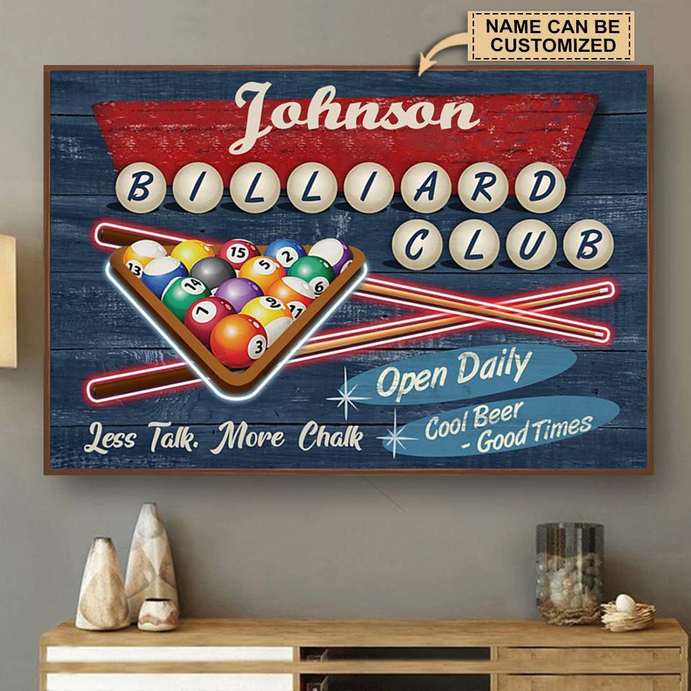 Aeticon Gifts Personalized Billiard Club Good Times Canvas Mom Dad Gift Home Decor