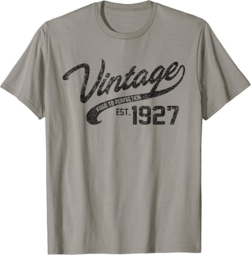 Vintage Made In 1927 T-Shirt 91st Birthday Gift