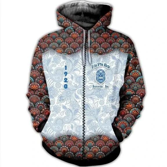 Sorority Hoodie – Floral Secret Woman Zeta Phi Beta Zip Hoodie