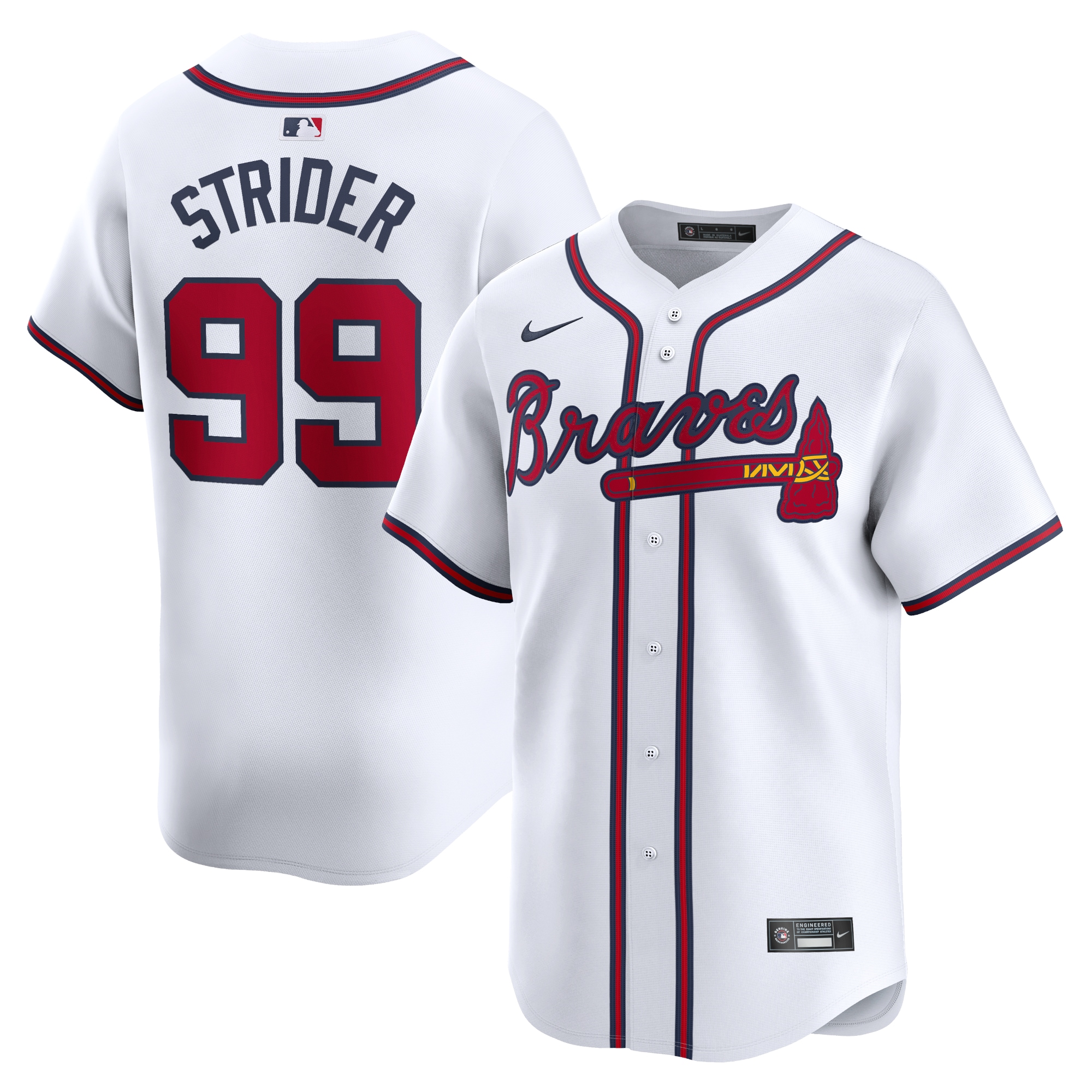 Spencer Strider Atlanta Braves Home Limited Player Jersey – White