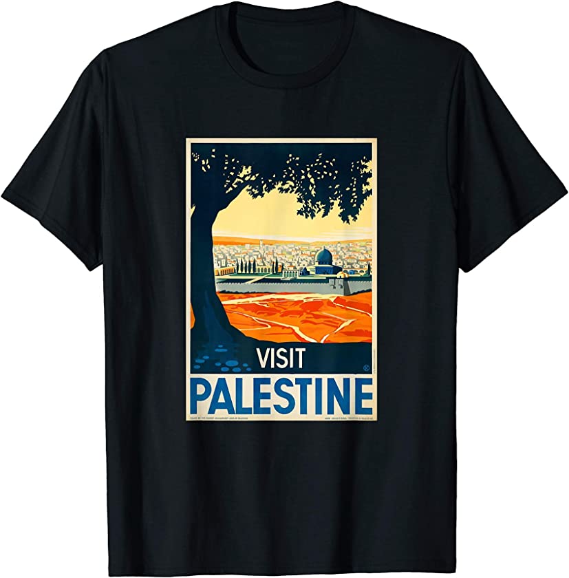 Visit Palestine Vintage Middle East Poster T-Shirt