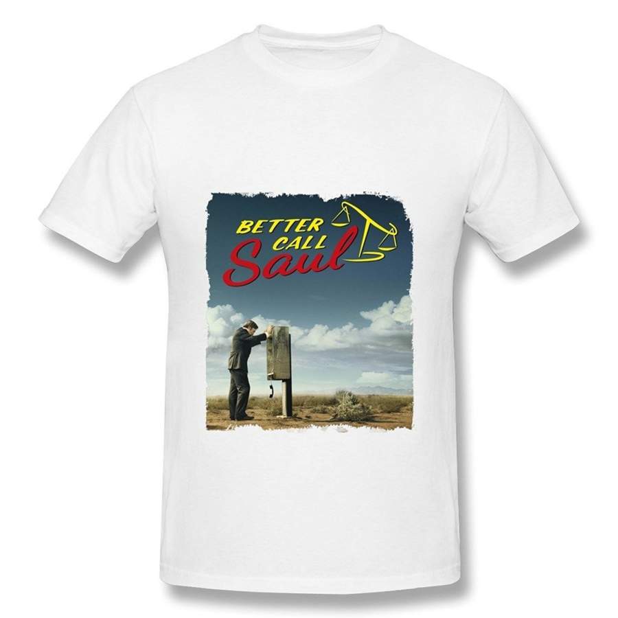 Tv Series Better Call Saul Poster Mens T Shirt White Summer Fashion Short Sleeved T-Shirt Funny Tee Shirt For Men