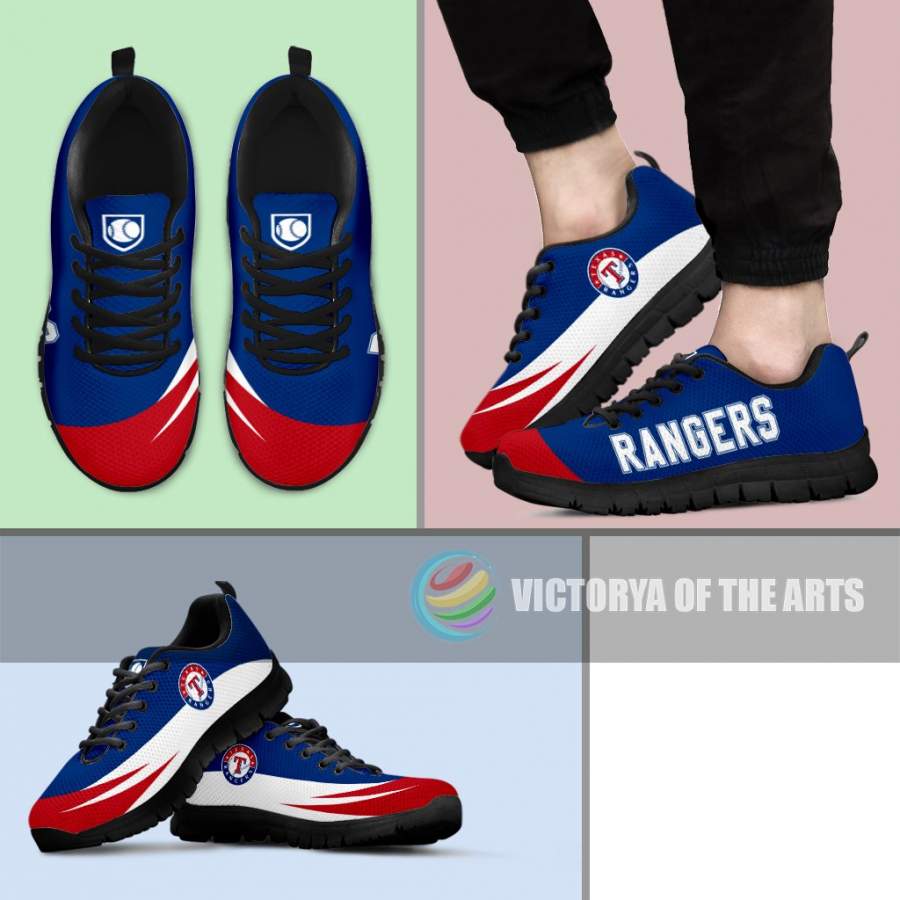 Awesome Gift Logo Texas Rangers Sneakers