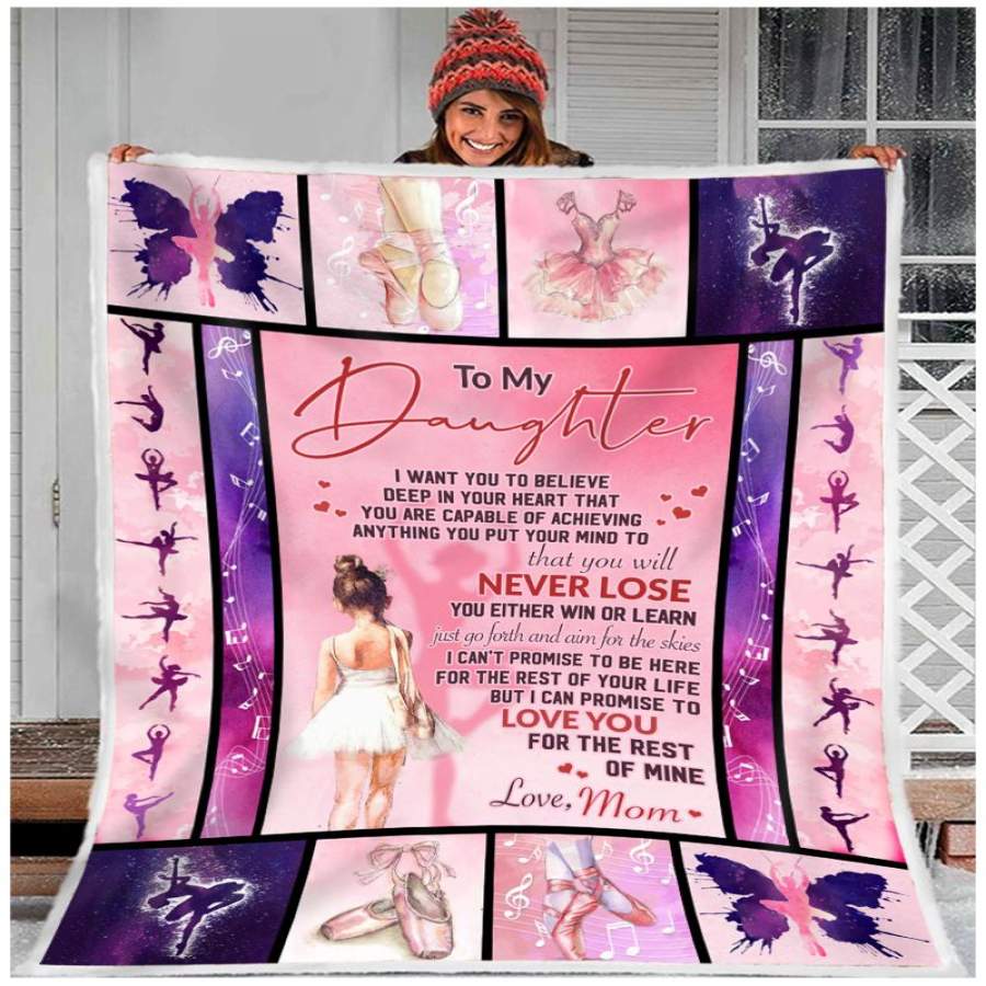 ZALOOO Never Lose Mom To Daughter Ballet Blanket