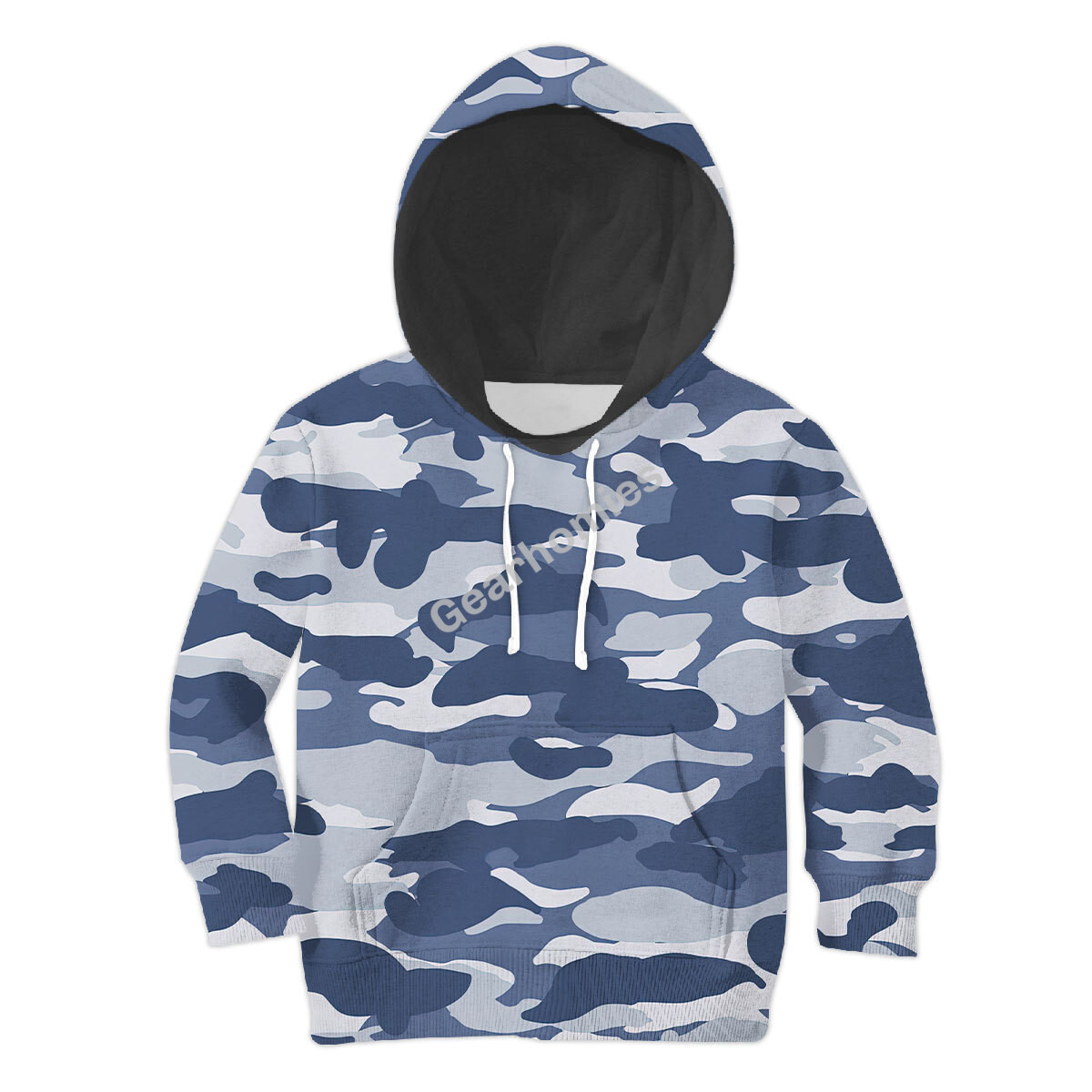 Urban Blue Camo Kid Hoodie