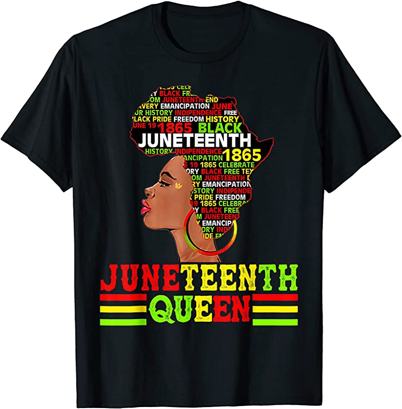 Juneteenth Black Queen Black Woman Power 1865 T-Shirt