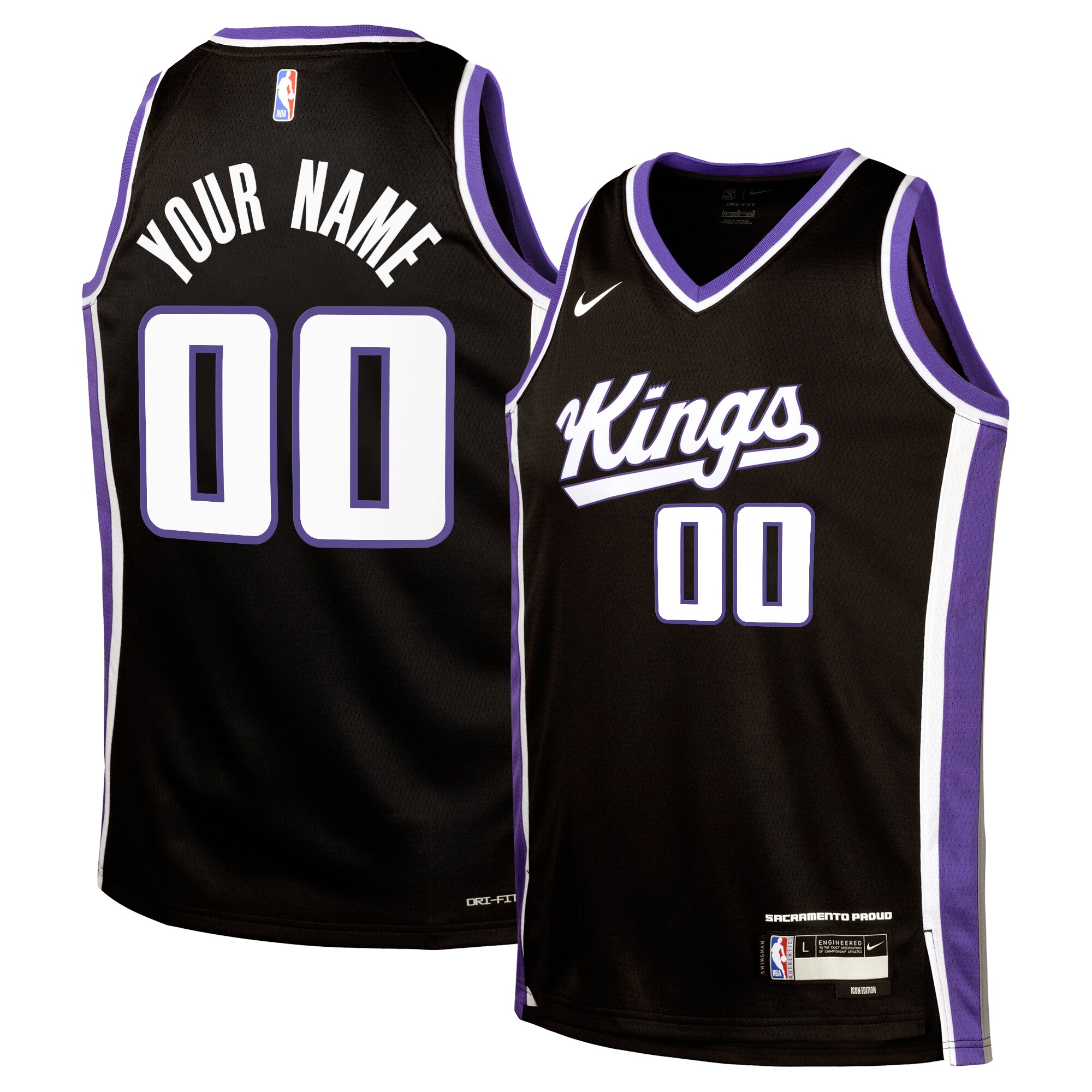 Sacramento Kings Icon Swingman Jersey – Custom – Youth