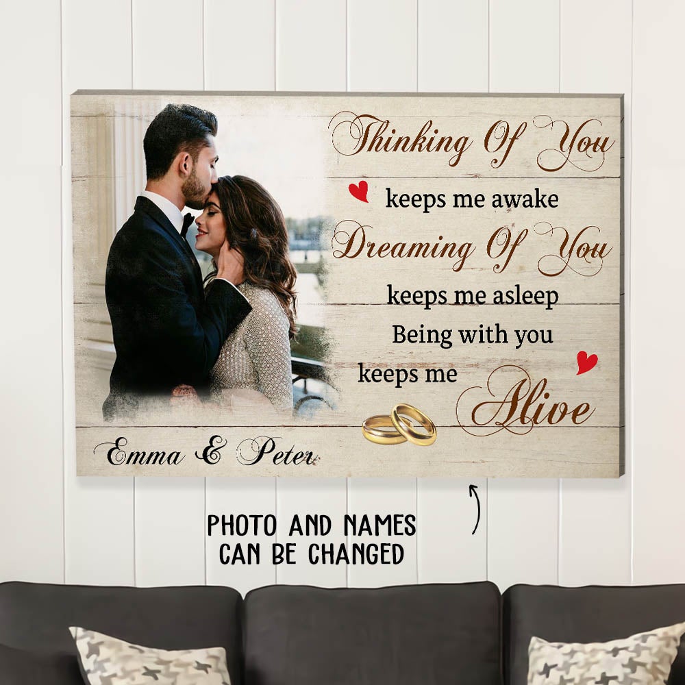 Thinking Of You – Personalized Custom Photo Canvas