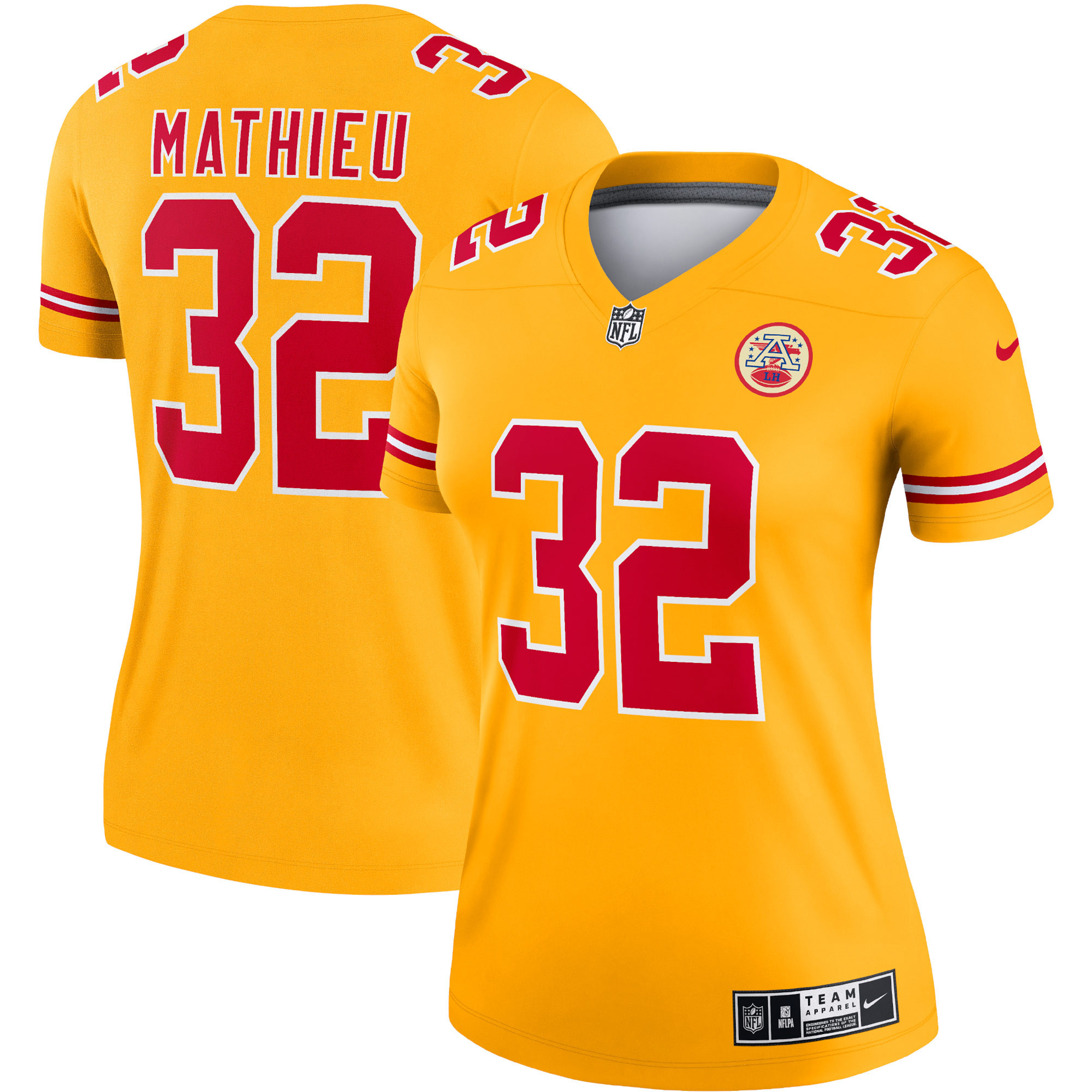 Tyrann Mathieu Kansas City Chiefs Womens Inverted Legend Jersey – Gold NFL