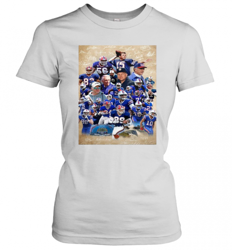 The Buffalo Bills Team Football Full Players 2021 Signatures Women’S T-Shirt