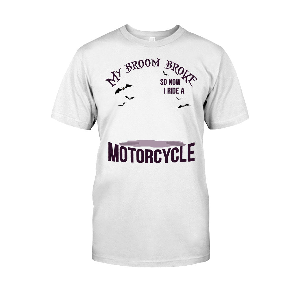 My Broom Broke So Now I Ride Motorcycle – Halloween Personalized Biker Shirts