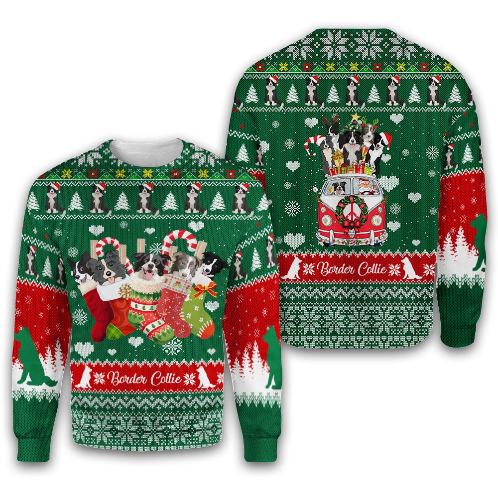 Border Collie Funny Ugly Sweater