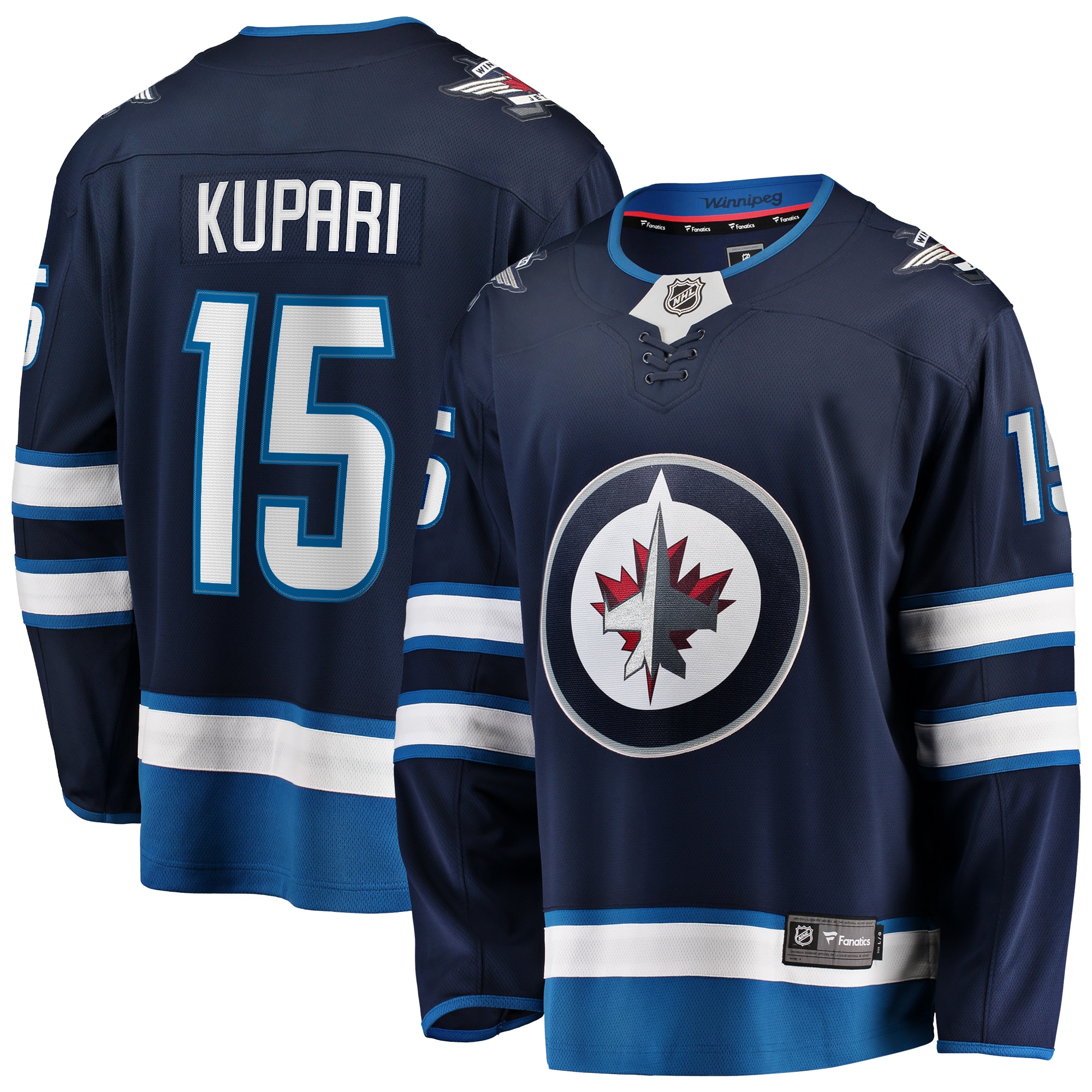 Rasmus Kupari Winnipeg Jets Branded Home Premier Breakaway Player Jersey – Navy