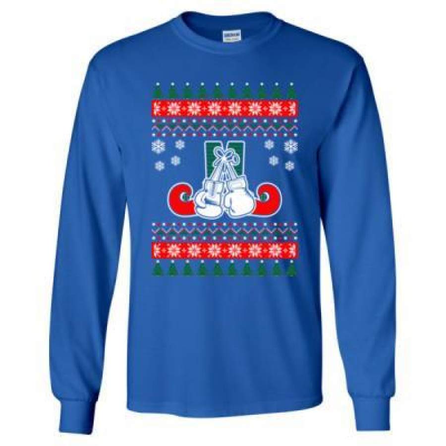 AGR Boxing Ugly Christmas Sweater – Long Sleeve T-Shirt