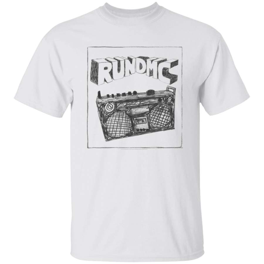 Run DMC Official Boombox Charcoal Sketch TShirt