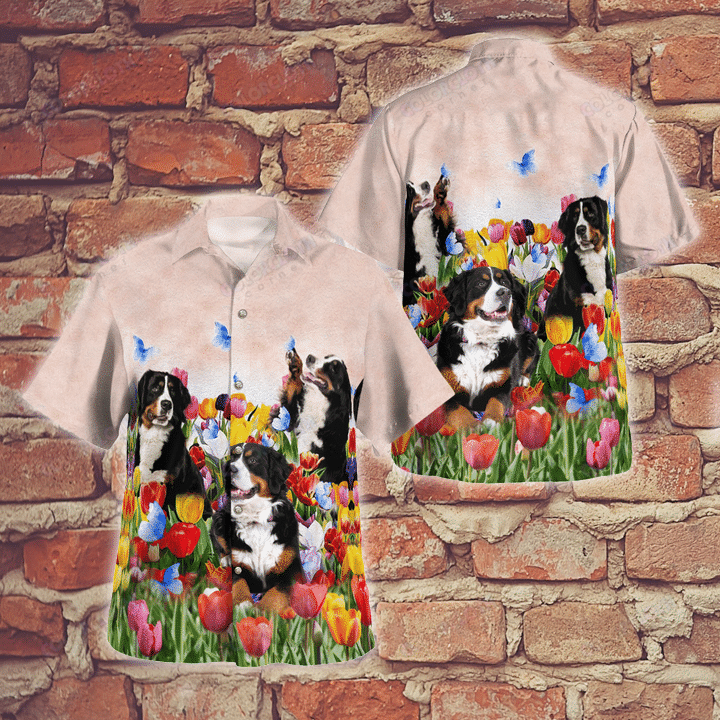 Dogs And Tulips Hawaii Shirt Ha9703