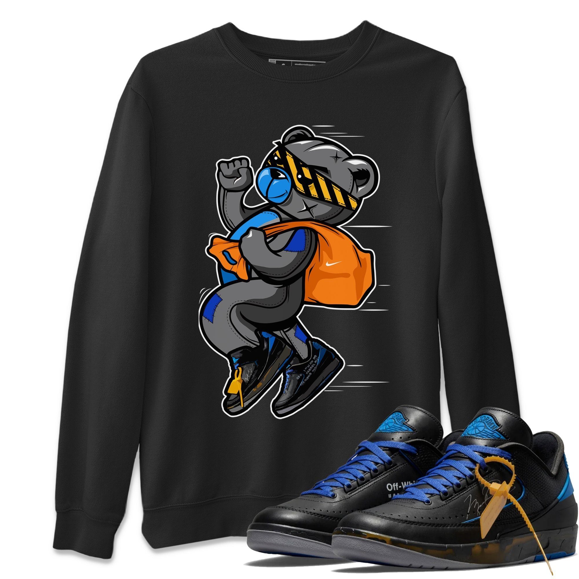 Thief Bear Sweatshirt – Air Jordan 2 X Off-White Black Blue