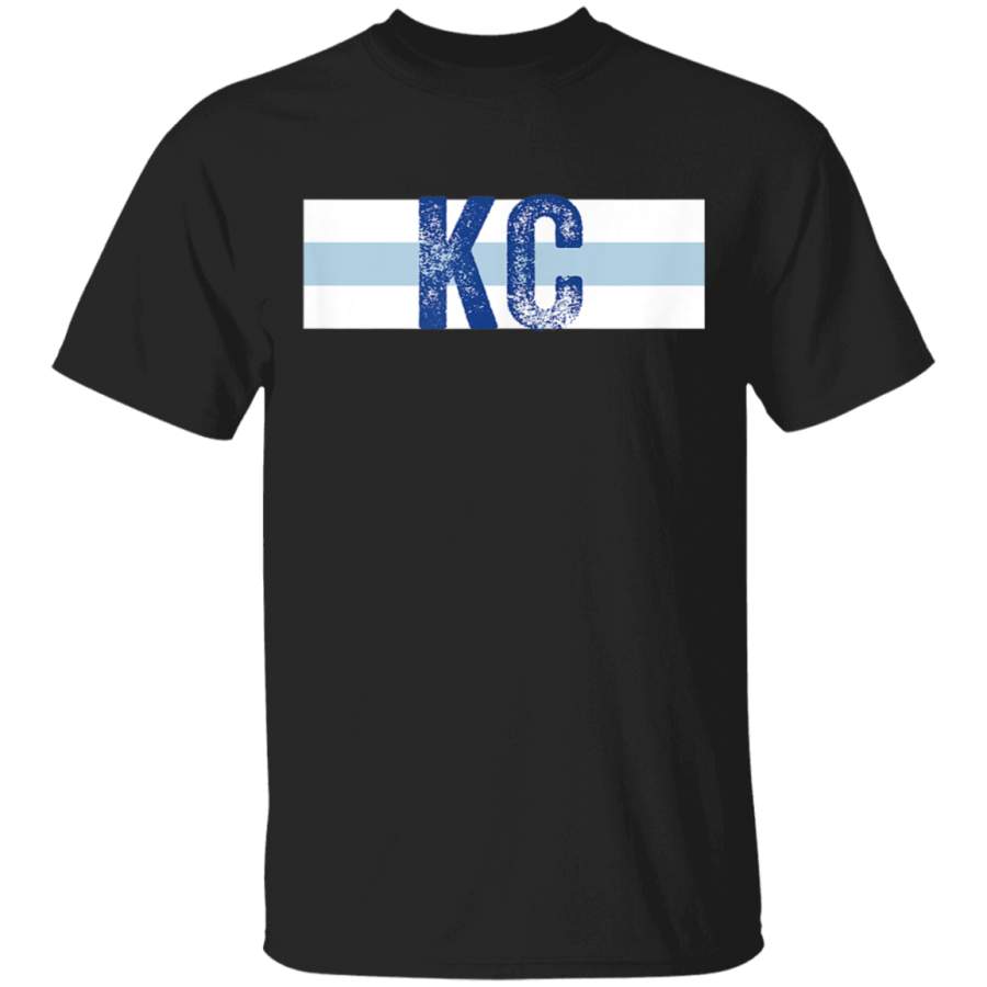 KC Royal Blue Kansas City Classic Baseball Stripes Kc Fans TShirt