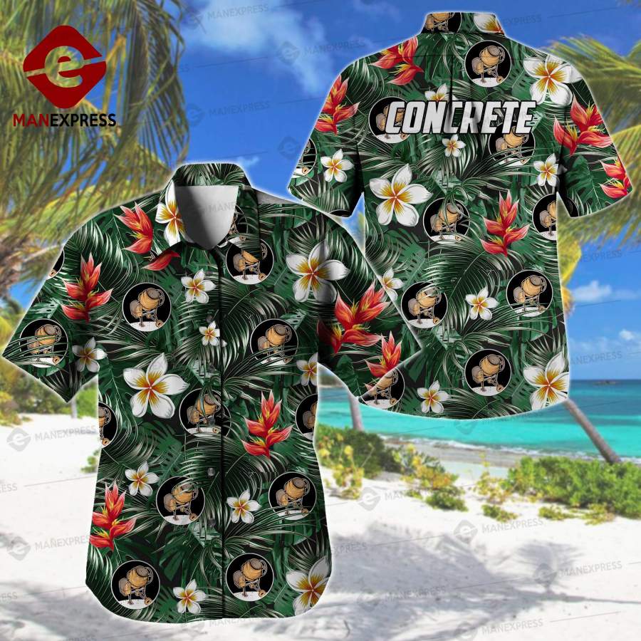 Concrete Safety Printed Hawaiian Shirt Utaz Ha30280